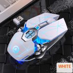 Gaming Mouse Rechargeable Wireless Silent Mouse LED Backlit 2.4G USB 1600DPI Optical Ergonomic Mouse Gamer Desktop For PC Laptop